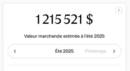 Exemple de prix estimé